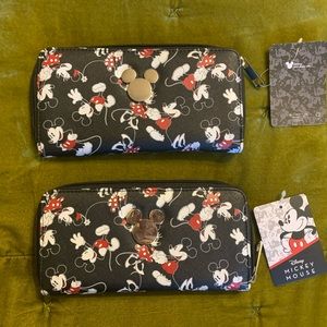Matching Mickey & Minnie Mouse wallets